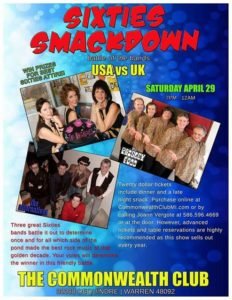 April 29, 2017 show flyer